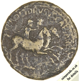 37AD 38AD Dupondius Gaius Caligula Obverse 37AD 38AD Dupondius Gaius Caligula Obverse