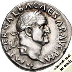 68AD Denarius Galba Obverse 68AD Denarius Galba Obverse
