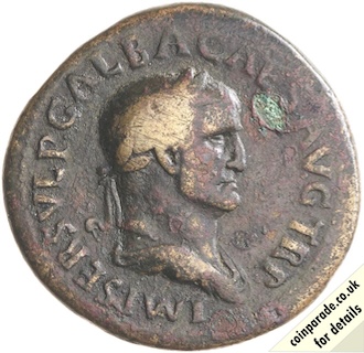 68AD Sestertius Galba Obverse 68AD Sestertius Galba Obverse