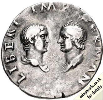 69AD Denarius Vitellius with his children Reverse 69AD Denarius Vitellius with his children Reverse
