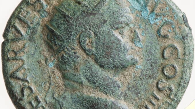 72AD 73AD Dupondius Vespasian Securitas Obverse 72AD 73AD Dupondius Vespasian Securitas Obverse