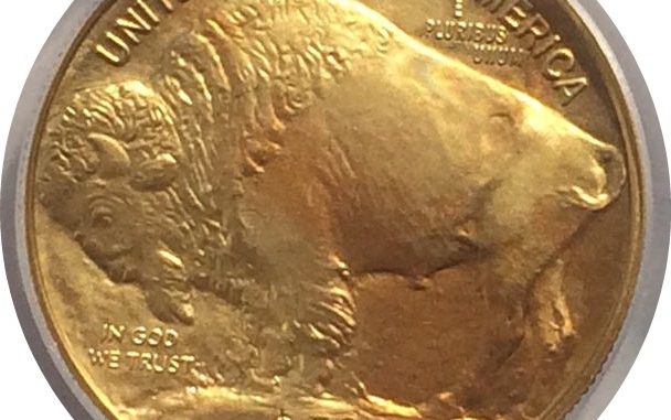 Gold 1 Ounce Buffalo $50 USA Reverse - 640
