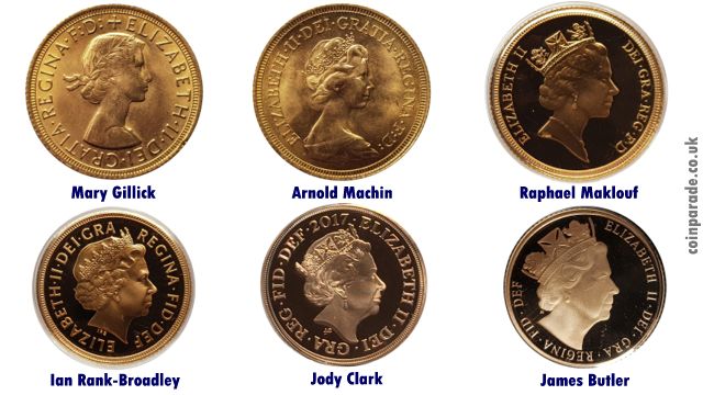 Gold Sovereign Portraits of Queen Elizabeth II