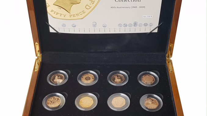 The UK 50p Gold Proof Collection Box